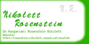 nikolett rosenstein business card